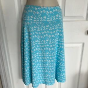 LulaRoe blue and white Skirt